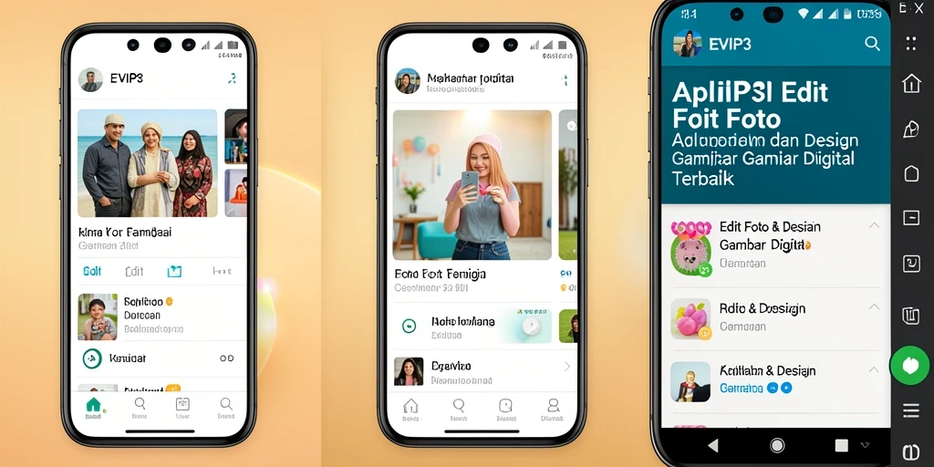 Antarmuka pengguna EVIP3 yang intuitif untuk desain gambar digital.