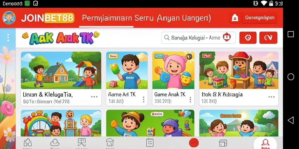 Tampilan antarmuka permainan edukatif JOINBET88 yang menyenangkan.