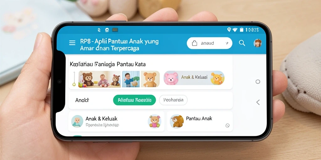 Antarmuka RP8 yang intuitif dan mudah digunakan untuk pemantauan anak.