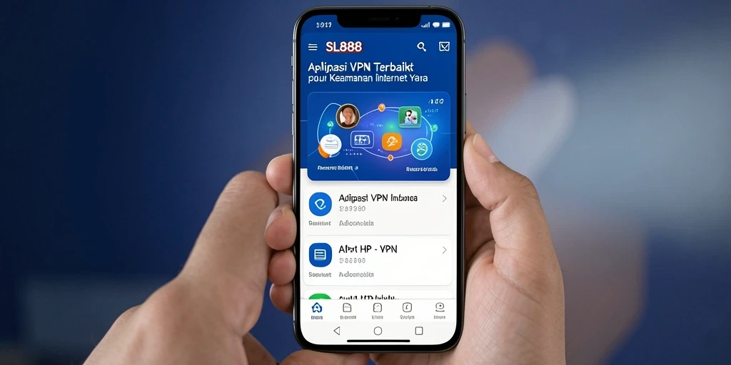 Tampilan antarmuka aplikasi SL888 yang sederhana dan intuitif.