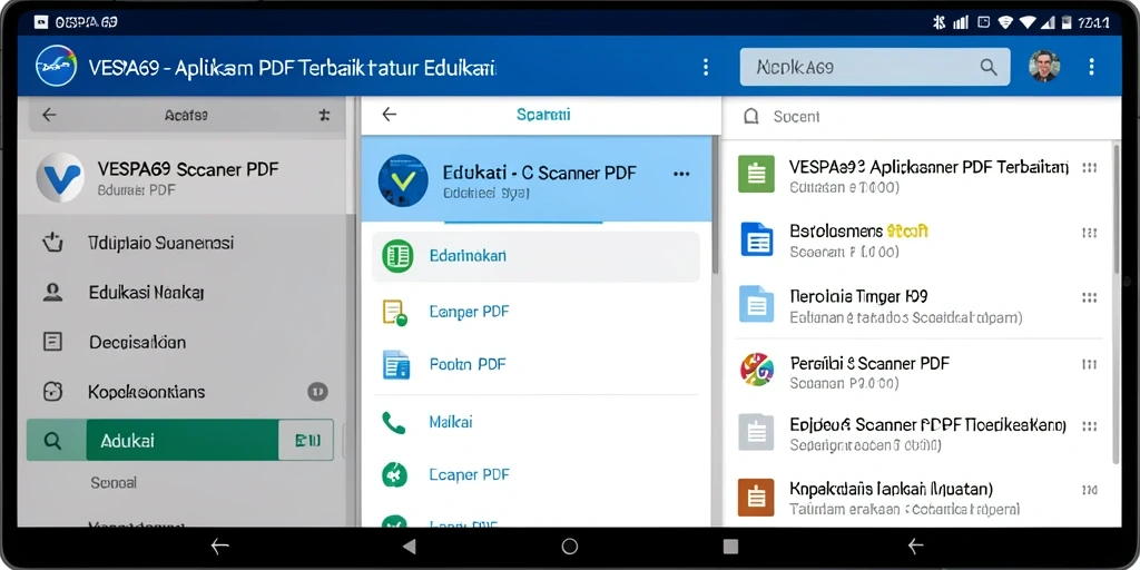 Antarmuka VESPA69 yang sederhana dan fungsional saat memindai dokumen.