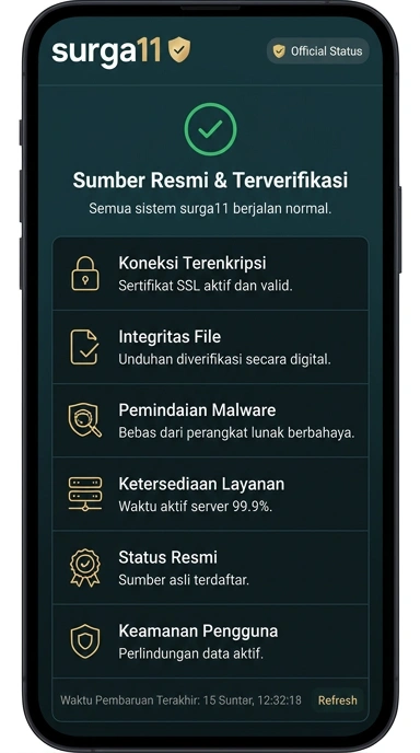 Halaman Resmi Surga11 untuk Pengguna Android